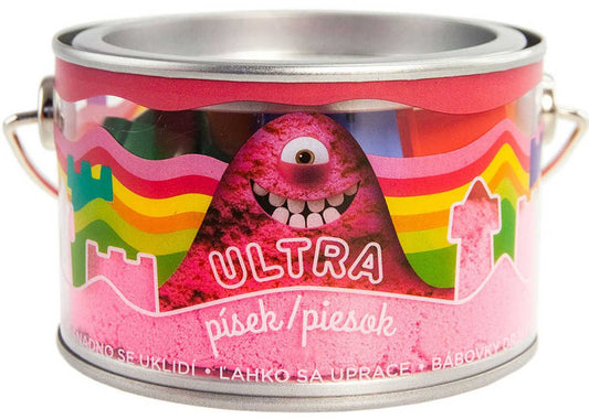EP Line Ultra písek kinetický magický 200g růžový set s formičkami v plechovce
