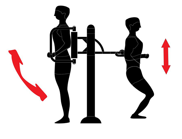 Fitness stroj - Masížní zařízení - F28