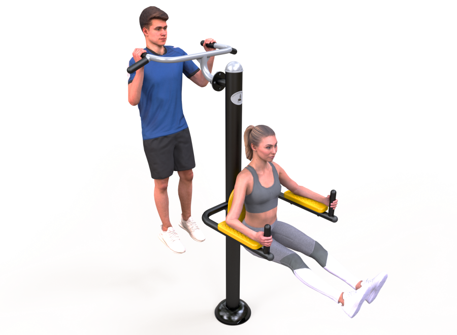 Fitness stroj - Posilovač břišních svalů a hrazda - F25