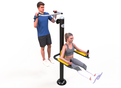 Fitness stroj - Posilovač břišních svalů a hrazda - F25