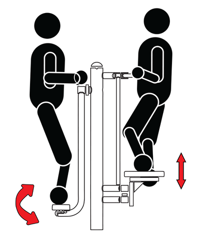 Fitness stroj - Posilovač nohou, surf - F31