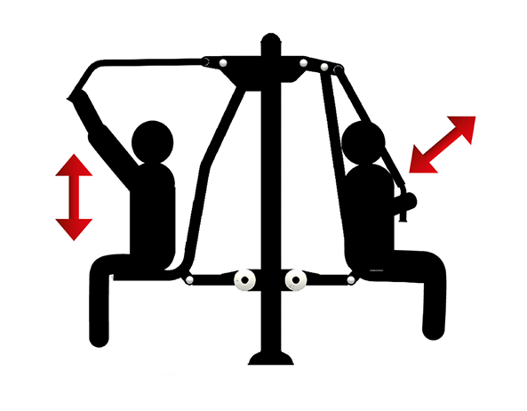 Fitness stroj - Posilovací stroj Hrudník - Ramena - F22