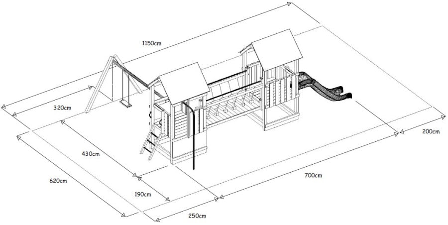 Monkey Flexi sestava 2 H1 100 - červená střecha