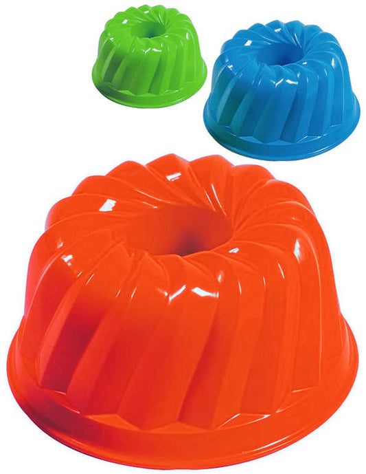 Formička plastová bábovka 12cm na písek 3 barvy