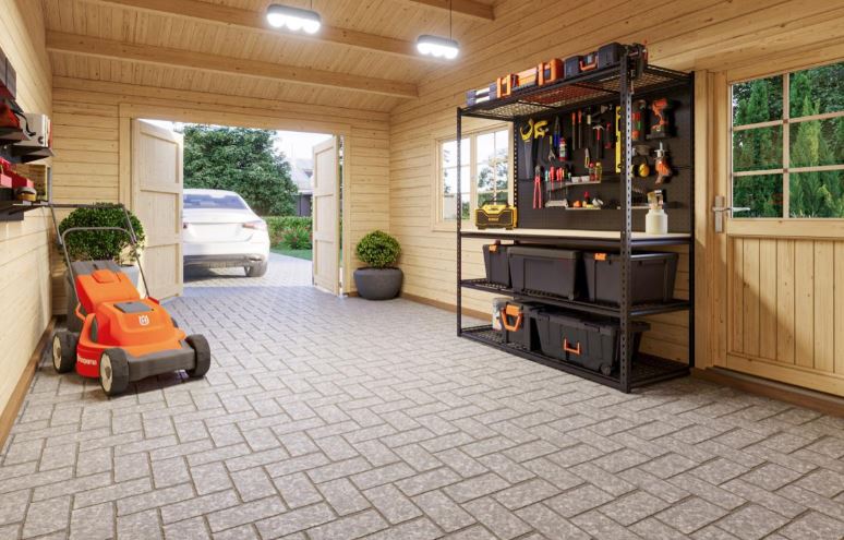 Garáž Roger 19,0 + 16,2  m2 - s křídlovými dveřmi