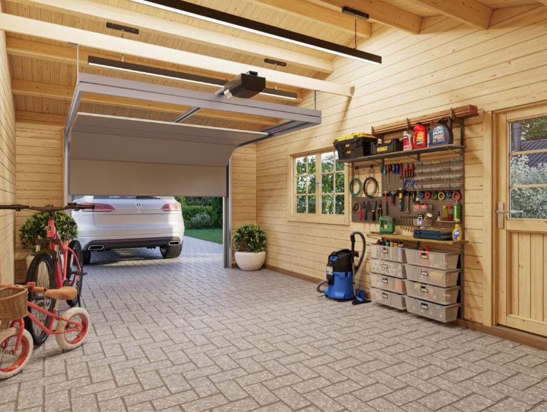 Garáž Roger 19,0 + 16,2  m2 - výsuvná vrata