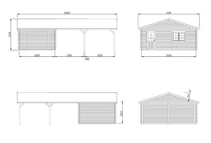 Garáž Roger 19,0 +33,2 m2 - bez vrat