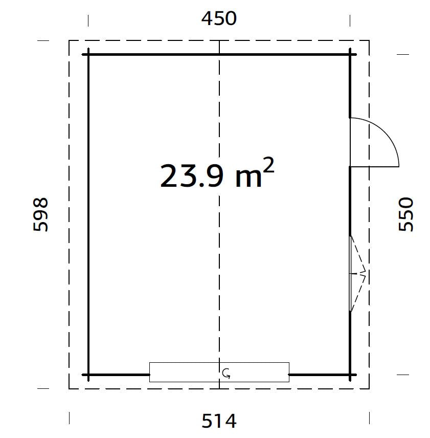 GARÁŽ Roger 23,9 m2 + výsuvná vrata