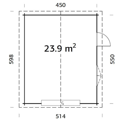 GARÁŽ Roger 23,9 m2 + výsuvná vrata