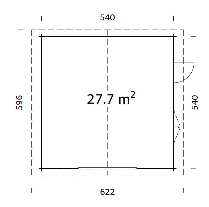 GARÁŽ Roger 27,7 m2 - bez vrat