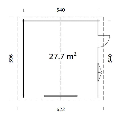 GARÁŽ Roger 27,7 m2 - bez vrat