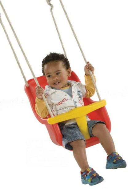 HOUPAČKA Monkey´s Home plastová Baby Luxe ČERVENÁ