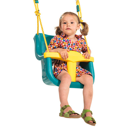 HOUPAČKA Monkey´s Home plastová Baby Luxe TYRKYSOVÁ