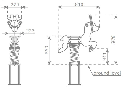 Houpačka pružinová - Jelen