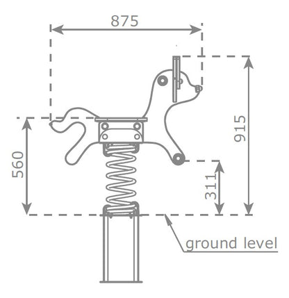 Houpačka pružinová - Pejsek