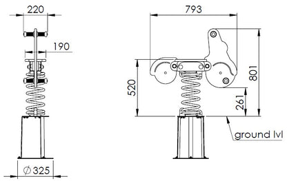 Houpačka pružinová - Scooter
