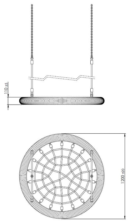 Houpačkové hnízdo kulaté 1,2x1,2m