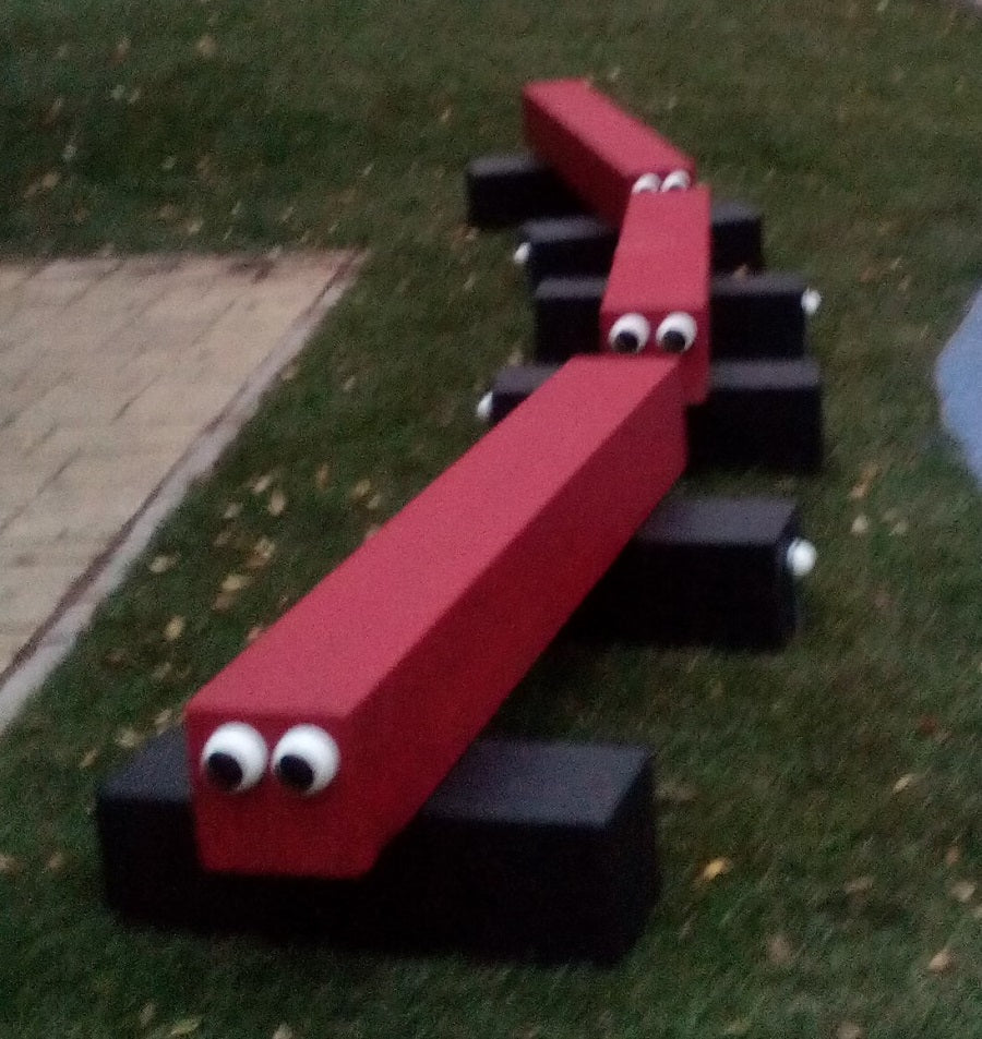 Monkey - Hravá lavička - Vagonek - barevný