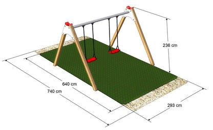 Monkey houpačka Duoswing II METAL - s klasickými sedáky