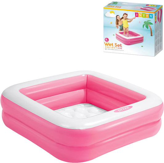 INTEX Bazén dětský nafukovací čtverec růžový 85x85cm 57100