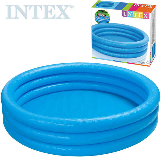 INTEX Bazén kulatý Crystal 168x40cm nafukovací modrý 3 komory 58446