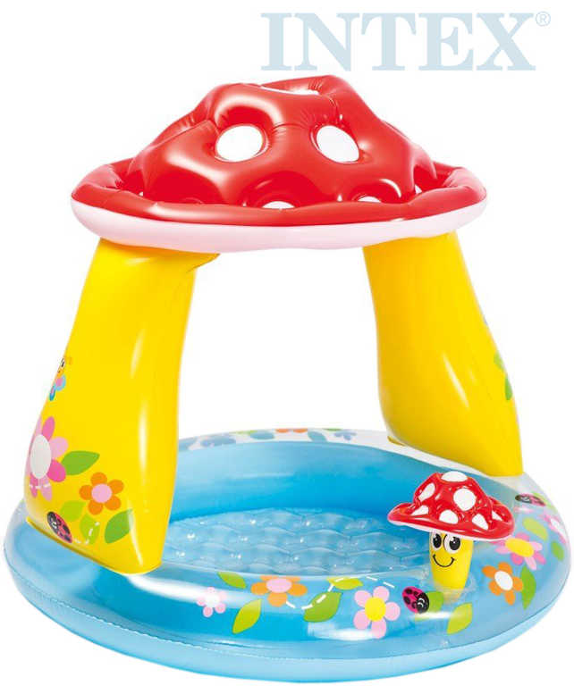 INTEX Bazének se stříškou Muchmůrka 102x89cm nafukovací brouzdaliště 57114