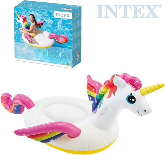 INTEX Jednorožec nafukovací 201x140x97cm dětské plavidlo do vody