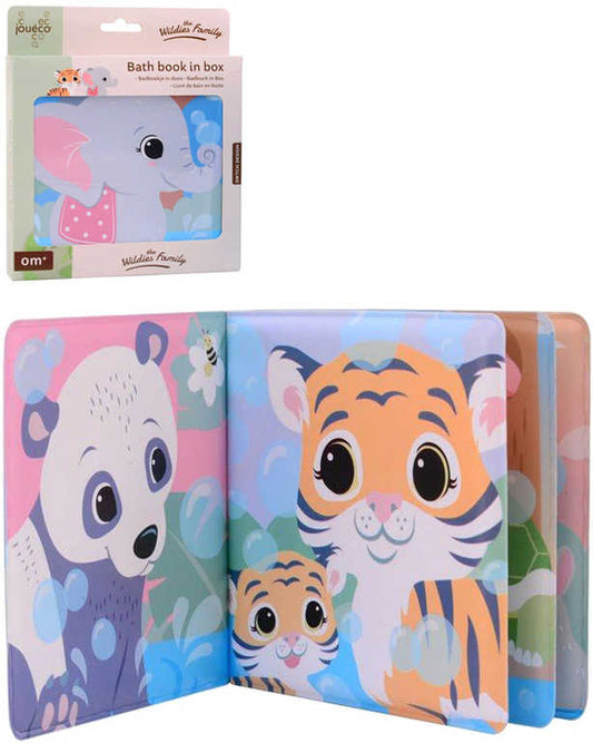 JOUECO Baby knížka zvířátka pískací na koupání do vany pro miminko plast
