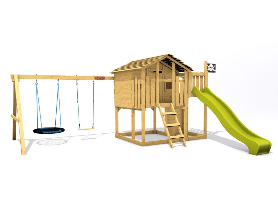 Dětský domeček Monkey´s Home Chatrč pirát Storm bez houpaček