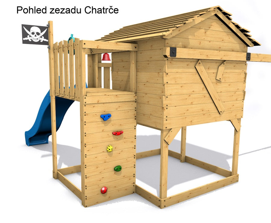 Dětský domeček Monkey´s Home Chatrč pirát Storm bez houpaček