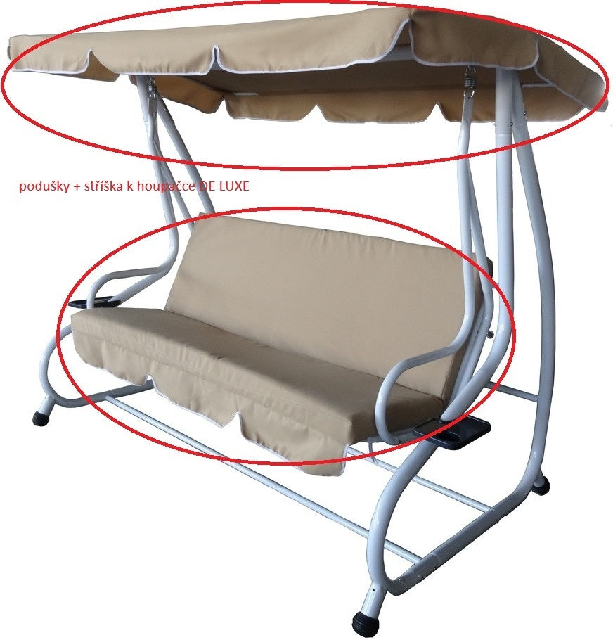 Stříška+podušky k houpačce De Luxe béžová