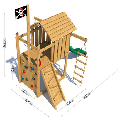 Dětské hřiště Monkey´s Home Malý pirát JOE se žlutou skluzavkou