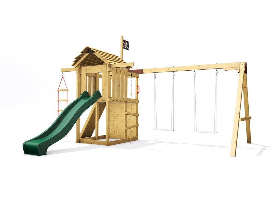 Dětské hřiště Monkey´s Home Malý pirát JIM se zelenou skluzavkou
