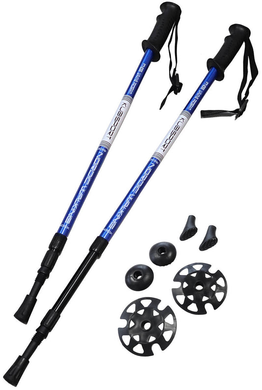 KUBISPORT Trekingové hole set 1 pár s příslušenstvím modré