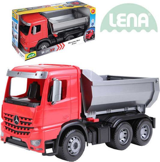 LENA Sklápěč funkční 46cm Worxx 1:15 Mercedes Arocs plast v krabici