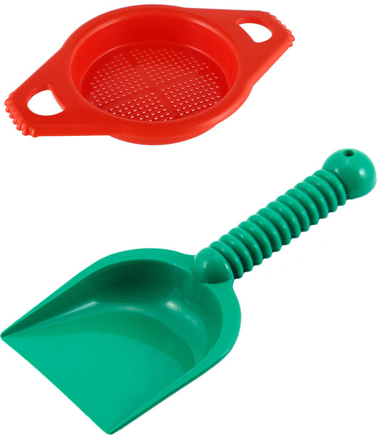 LORI 211 Lopatka + sítko plastový set na písek mix barev