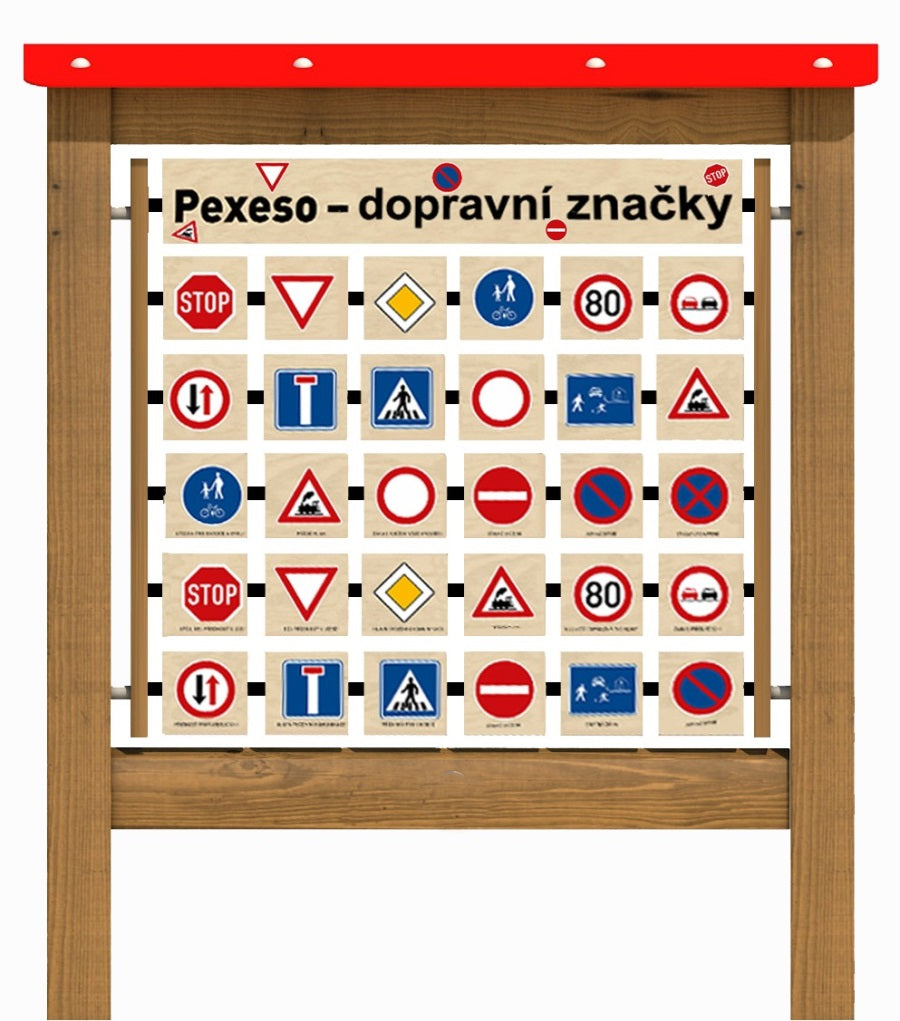Monkeys Edukační panel Pexeso - Dopravní značky 200