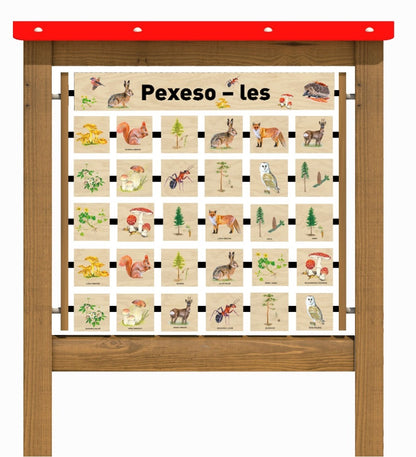 Monkeys Edukační panel Pexeso - Les 160