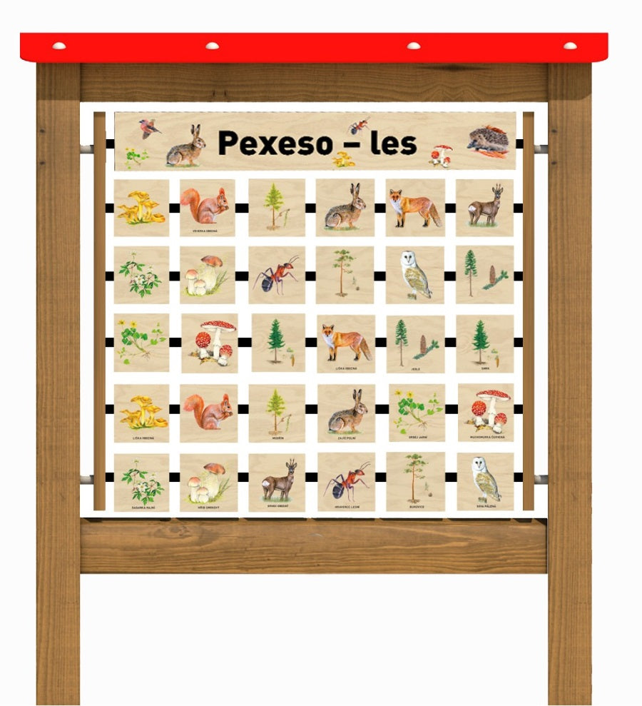 Monkeys Edukační panel Pexeso - Les 200