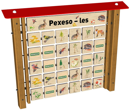 Monkeys Edukační panel Pexeso - Les na stěnu