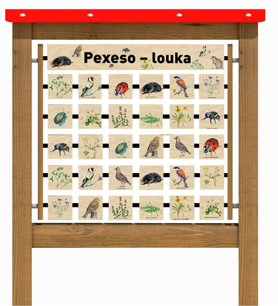 Monkeys Edukační panel Pexeso - Louka 200