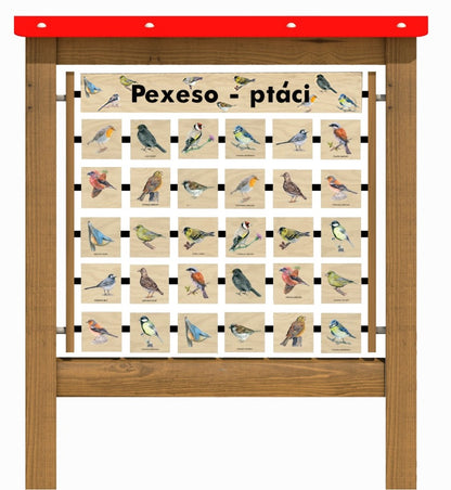Monkeys Edukační panel Pexeso - Ptáci 200