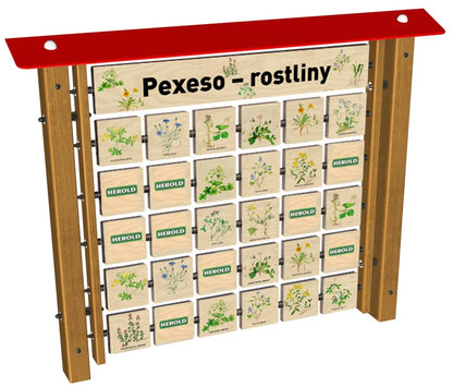 Monkeys Edukační panel Pexeso - Rostliny na stěnu