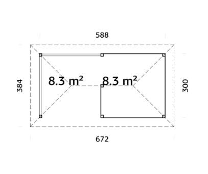 Pergola Bianca 16,6 m2