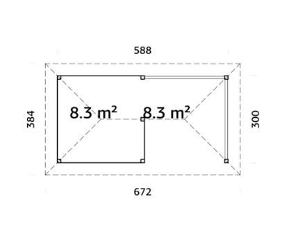 Pergola Bianca 16,6 m2