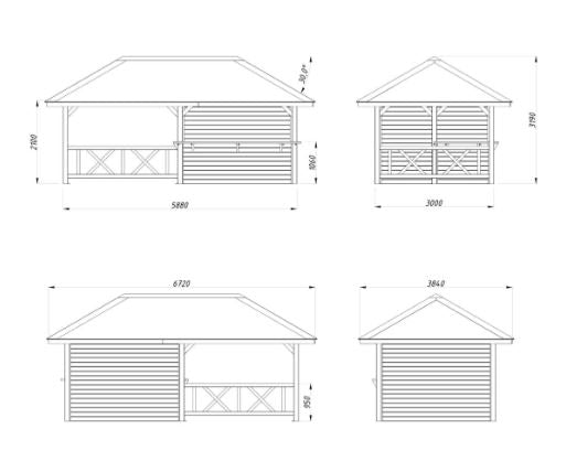Pergola Bianca 16,6 m2