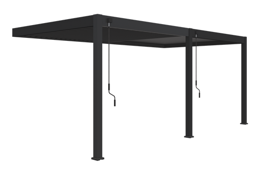 Bioklimatická pergola INTRO PLUS 6x3 m, hliník - do stěny