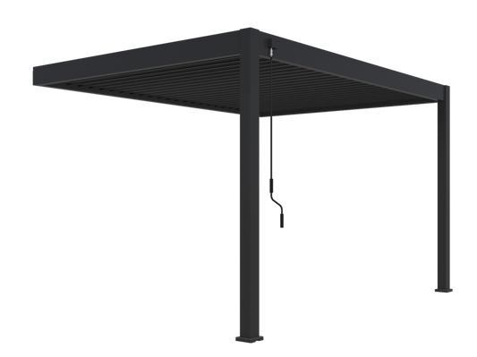Bioklimatická pergola INTRO PLUS 4x3 m, hliník - do stěny