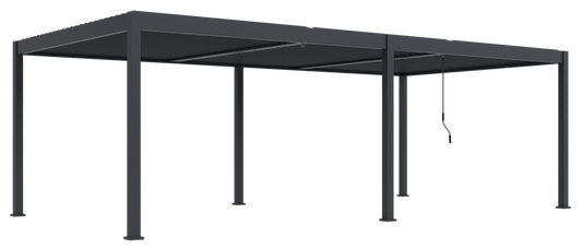 Bioklimatická pergola INTRO DUO 8x4 m, hliník - volně stojící