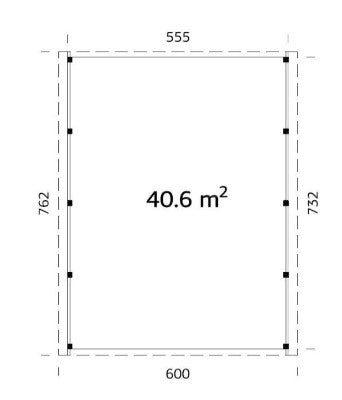 Přístřešek na auto Karl 40,6 m2